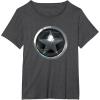 imageMarvel The Falcon And The Winter Soldier Bucky Shield Badge TShirtDark Heather Grey