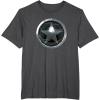 imageMarvel The Falcon And The Winter Soldier Bucky Shield Badge TShirtDark Heather Grey