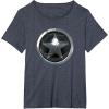 imageMarvel The Falcon And The Winter Soldier Bucky Shield Badge TShirtHeather Blue