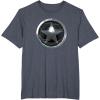 imageMarvel The Falcon And The Winter Soldier Bucky Shield Badge TShirtHeather Blue