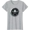 imageMarvel The Falcon And The Winter Soldier Bucky Shield Badge TShirtHeather Grey