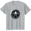 imageMarvel The Falcon And The Winter Soldier Bucky Shield Badge TShirtHeather Grey