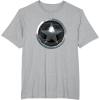 imageMarvel The Falcon And The Winter Soldier Bucky Shield Badge TShirtHeather Grey