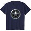 imageMarvel The Falcon And The Winter Soldier Bucky Shield Badge TShirtNavy Blue