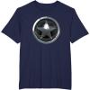 imageMarvel The Falcon And The Winter Soldier Bucky Shield Badge TShirtNavy Blue