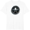 imageMarvel The Falcon And The Winter Soldier Bucky Shield Badge TShirtWhite