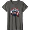 imageMarvel The Falcon the Winter Soldier Captain America Strong TShirtAsphalt Grey