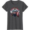 imageMarvel The Falcon the Winter Soldier Captain America Strong TShirtDark Heather Grey