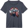 imageMarvel The Falcon the Winter Soldier Captain America Strong TShirtHeather Blue