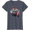 imageMarvel The Falcon the Winter Soldier Captain America Strong TShirtHeather Blue