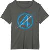 imageMarvel The Fantastic Four First Steps Spacecraft quot4quot Logo TShirtAsphalt Grey