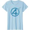 imageMarvel The Fantastic Four First Steps Spacecraft quot4quot Logo TShirtBaby Blue