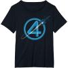 imageMarvel The Fantastic Four First Steps Spacecraft quot4quot Logo TShirtBlack