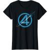 imageMarvel The Fantastic Four First Steps Spacecraft quot4quot Logo TShirtBlack