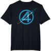 imageMarvel The Fantastic Four First Steps Spacecraft quot4quot Logo TShirtBlack