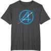 imageMarvel The Fantastic Four First Steps Spacecraft quot4quot Logo TShirtDark Heather Grey