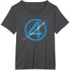 imageMarvel The Fantastic Four First Steps Spacecraft quot4quot Logo TShirtDark Heather Grey