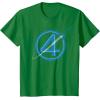 imageMarvel The Fantastic Four First Steps Spacecraft quot4quot Logo TShirtKelly Green