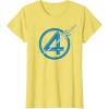 imageMarvel The Fantastic Four First Steps Spacecraft quot4quot Logo TShirtLemon Yellow