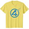 imageMarvel The Fantastic Four First Steps Spacecraft quot4quot Logo TShirtLemon Yellow