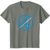 imageMarvel The Fantastic Four First Steps Spacecraft quot4quot Logo TShirtOlive Heather
