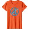 imageMarvel The Fantastic Four First Steps Spacecraft quot4quot Logo TShirtOrange