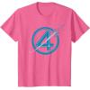 imageMarvel The Fantastic Four First Steps Spacecraft quot4quot Logo TShirtPink Heather