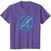 imageMarvel The Fantastic Four First Steps Spacecraft quot4quot Logo TShirtPurple Heather
