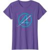 imageMarvel The Fantastic Four First Steps Spacecraft quot4quot Logo TShirtPurple Heather