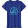 imageMarvel The Fantastic Four First Steps Spacecraft quot4quot Logo TShirtRoyal Blue