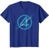 imageMarvel The Fantastic Four First Steps Spacecraft quot4quot Logo TShirtRoyal Blue