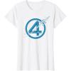 imageMarvel The Fantastic Four First Steps Spacecraft quot4quot Logo TShirtWhite