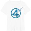 imageMarvel The Fantastic Four First Steps Spacecraft quot4quot Logo TShirtWhite
