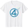 imageMarvel The Fantastic Four First Steps Spacecraft quot4quot Logo TShirtWhite