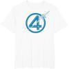 imageMarvel The Fantastic Four First Steps Spacecraft quot4quot Logo TShirtWhite