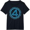 imageMarvel The Fantastic Four First Steps Team Names 4 Logo TShirtBlack
