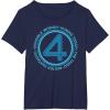 imageMarvel The Fantastic Four First Steps Team Names 4 Logo TShirtNavy Blue
