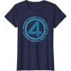 imageMarvel The Fantastic Four First Steps Team Names 4 Logo TShirtNavy Blue