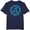 imageMarvel The Fantastic Four First Steps Team Names 4 Logo TShirtNavy Blue