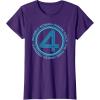 imageMarvel The Fantastic Four First Steps Team Names 4 Logo TShirtPurple