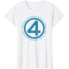 imageMarvel The Fantastic Four First Steps Team Names 4 Logo TShirtWhite