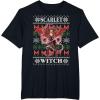 imageMarvel XMen Scarlet Witch Ugly Christmas Sweater TShirtBlack
