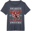 imageMarvel XMen Scarlet Witch Ugly Christmas Sweater TShirtHeather Blue