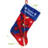 imageRuz Marvel SpiderMan 20quot Applique Christmas Stocking Gift Holder for Stocking Stuffers Indoor Home Decor and Holiday Decoration RedSpiderman