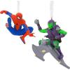 imageHallmark Marvel Super Heroes Mystery Christmas Ornaments Set of 2 ShatterproofSpiderMan  Green Goblin