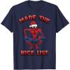 imageMarvel SpiderMan Made The Nice List Christmas TShirtNavy Blue
