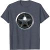 imageMarvel The Falcon And The Winter Soldier Bucky Shield Badge TShirtHeather Blue