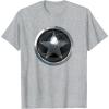 imageMarvel The Falcon And The Winter Soldier Bucky Shield Badge TShirtHeather Grey