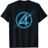 imageMarvel The Fantastic Four First Steps Spacecraft quot4quot Logo TShirtBlack