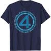 imageMarvel The Fantastic Four First Steps Team Names 4 Logo TShirtNavy Blue